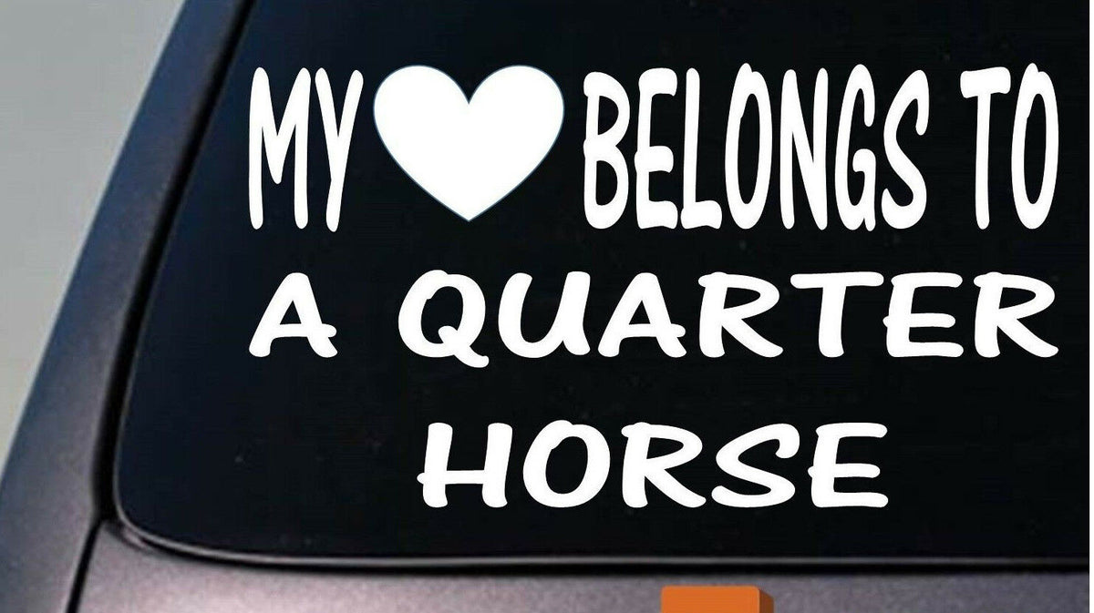 My Heart Belongs to a Quarter Horse Vinyl Decal