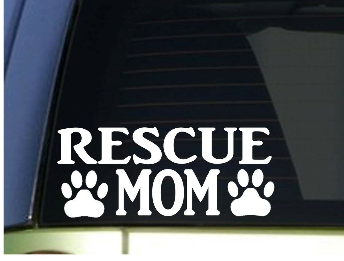 Rescue Mom Vinyl Decal – 8.5 Inch