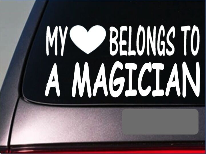 Magician My Heart Belongs Vinyl Decal – 8 Inch