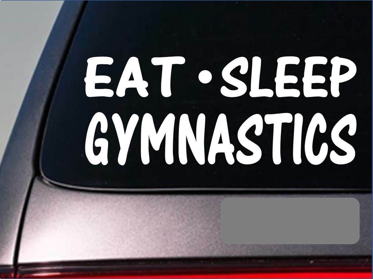 Eat Sleep Gymnastics Vinyl Decal – 8 Inch