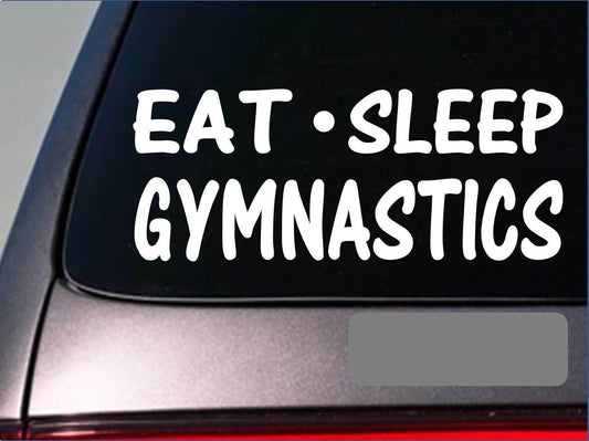 Eat Sleep Gymnastics Vinyl Decal – 8 Inch