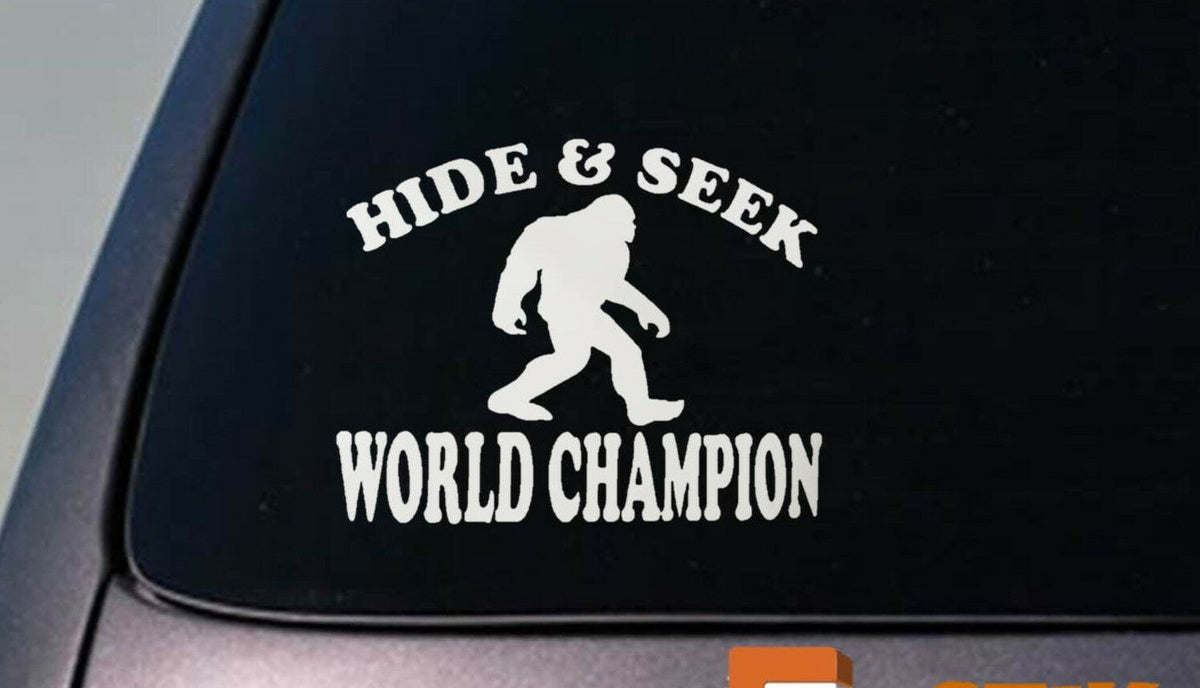 Bigfoot Hide and Seek Vinyl Decal