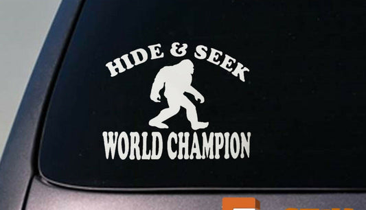Bigfoot Hide and Seek Vinyl Decal