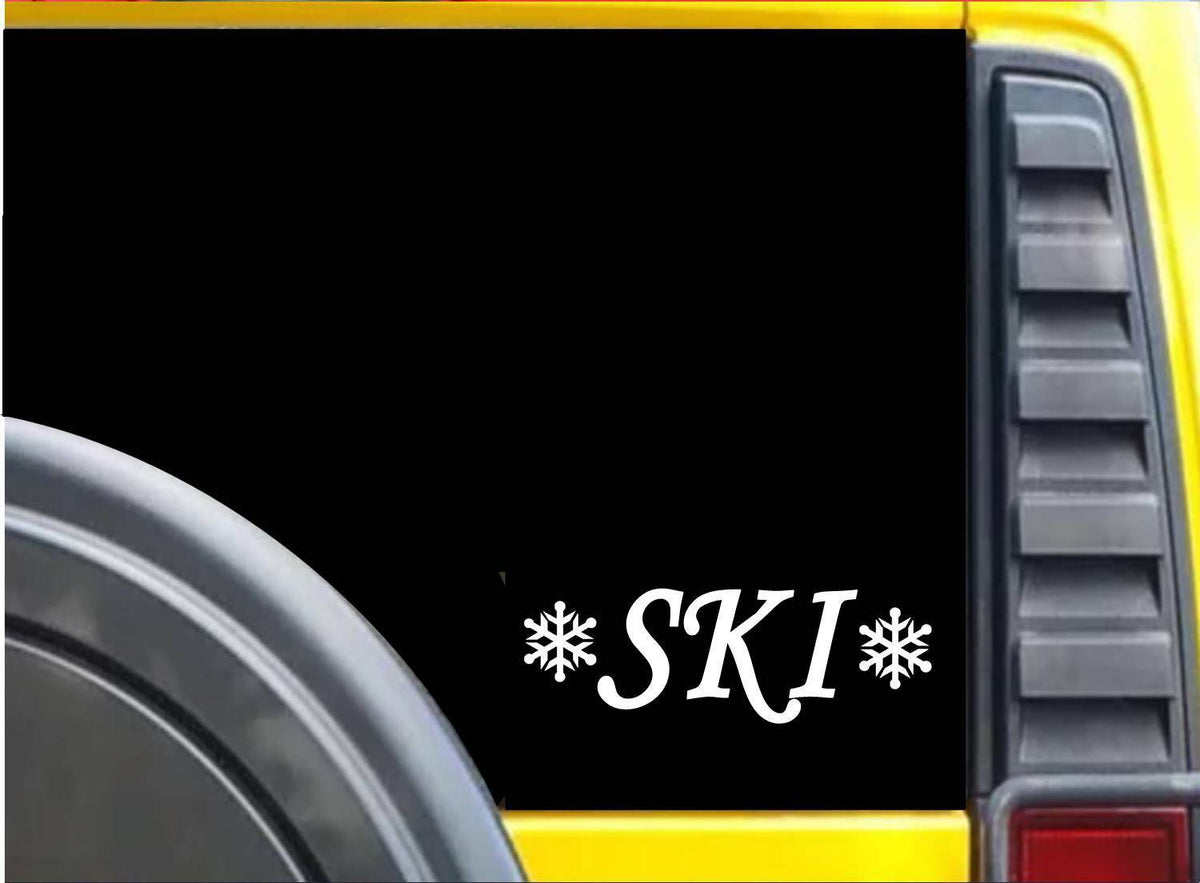 Ski Snowflakes Vinyl Decal – 8 Inch