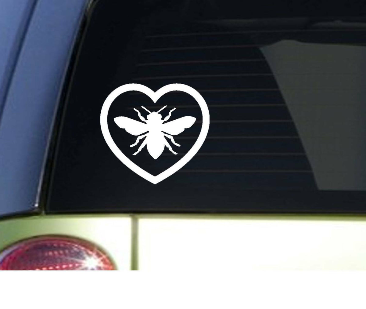 Honeybee Heart Vinyl Decal – 6 Inch