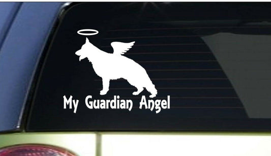 My Guardian Angel Gsd Vinyl Decal – 6 Inch