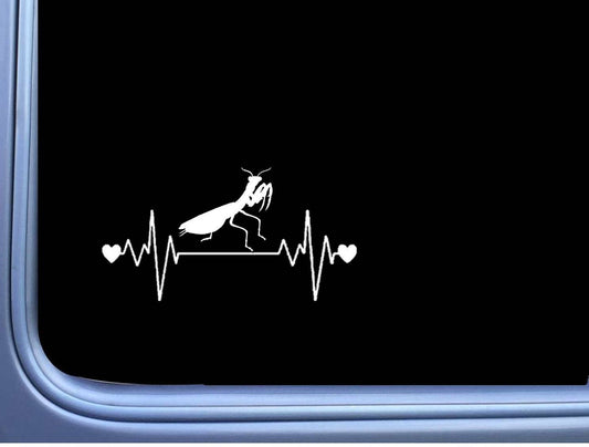 Praying Mantis Lifeline Vinyl Decal – 8 Inch