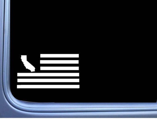 California American Flag Vinyl Decal – 8 Inch