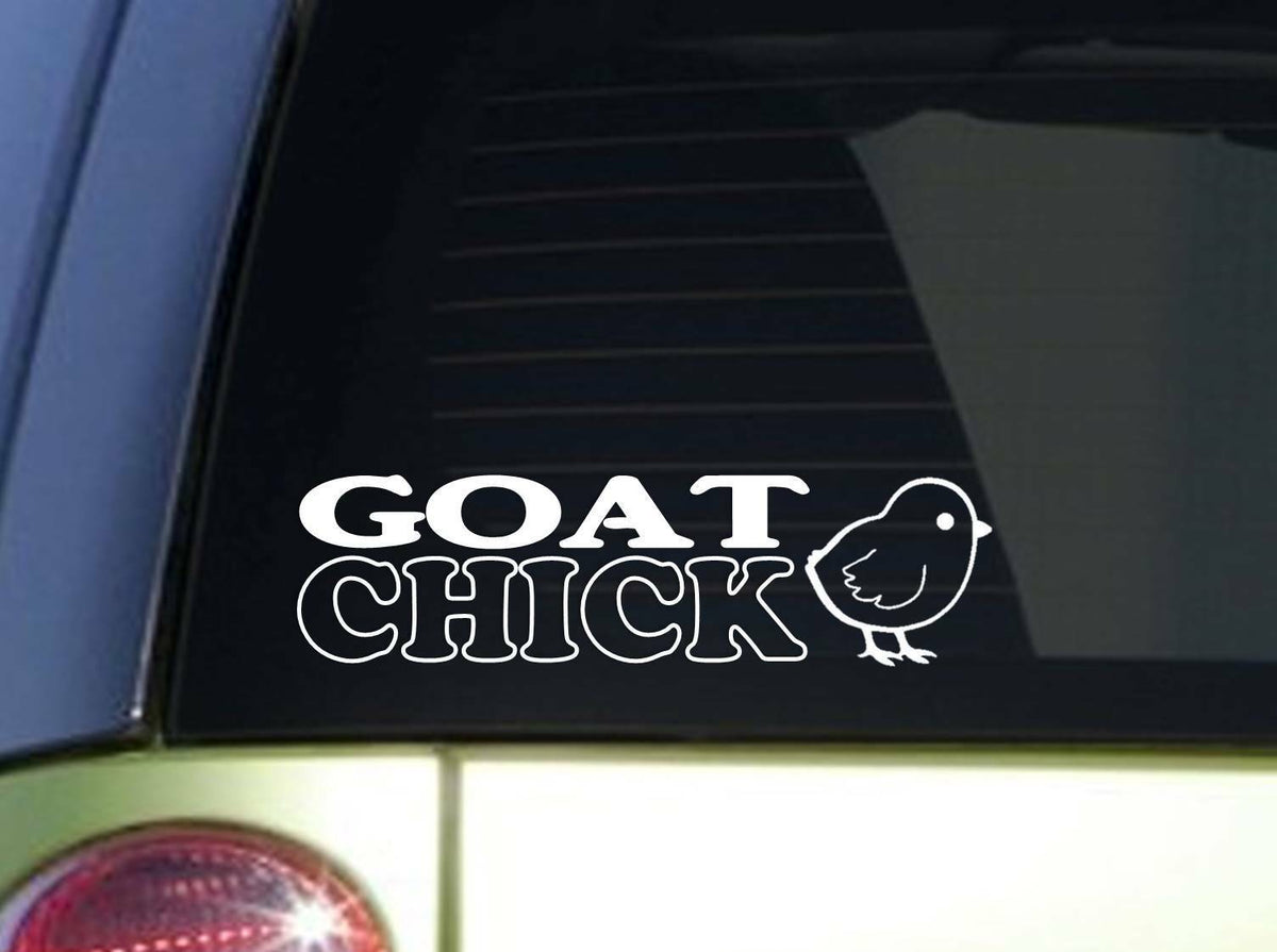 Goat Chick Wide Vinyl Decal – 8 Inch