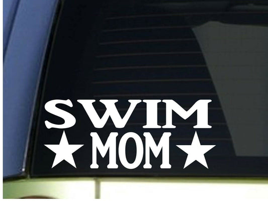 Swim Mom Vinyl Decal – 8.5 Inch