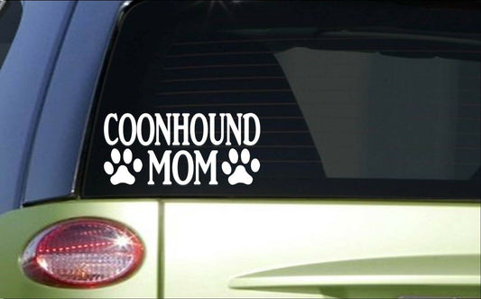 Coonhound Mom Vinyl Decal – 8 Inch