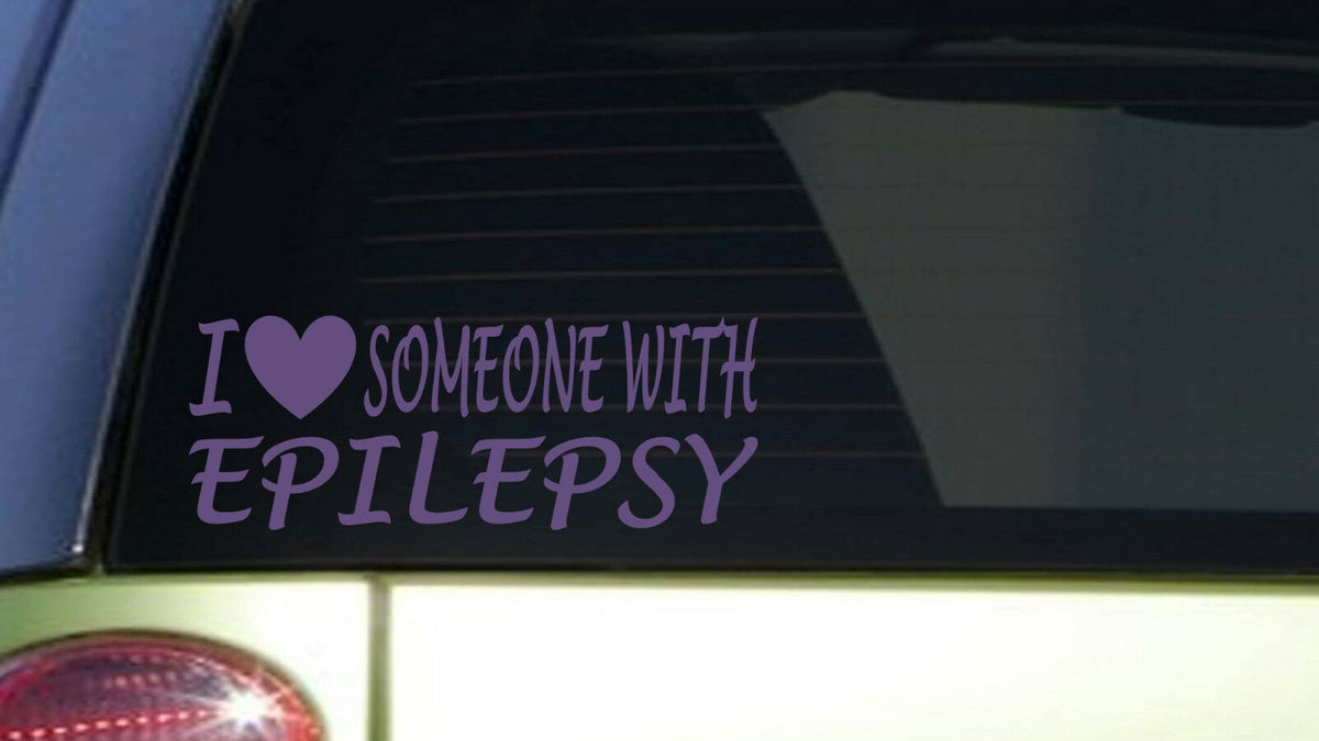 I Love Someone with Epilepsy Purple Vinyl Decal – 8 Inch