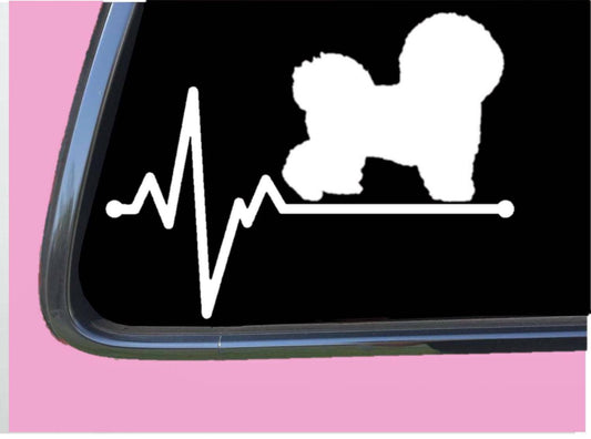 Bichon Frise Lifeline Vinyl Decal – 8 Inch