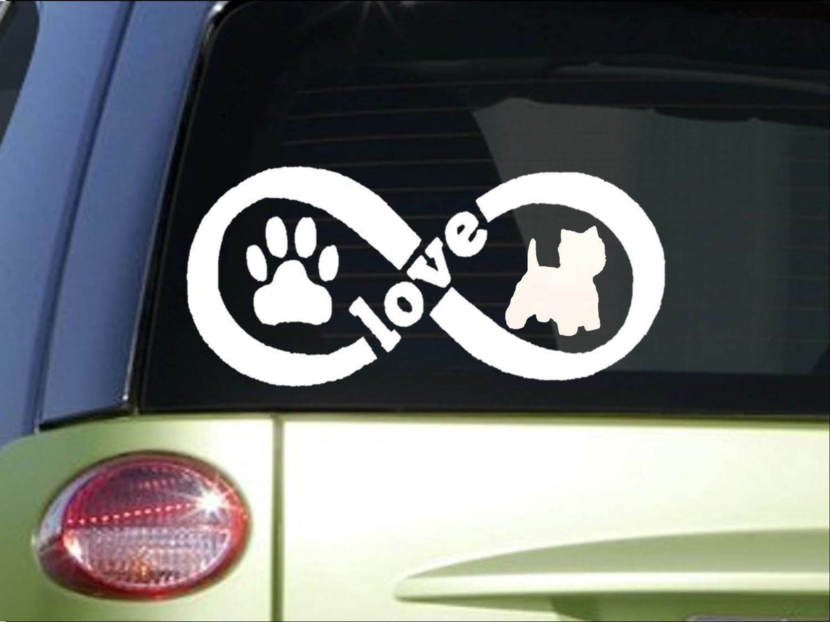 Westie West Highland Terrier Infinity Vinyl Decal – 8.5 Inch