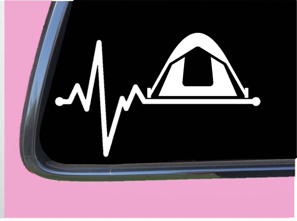 Tent Camping Lifeline Vinyl Decal – 8 Inch
