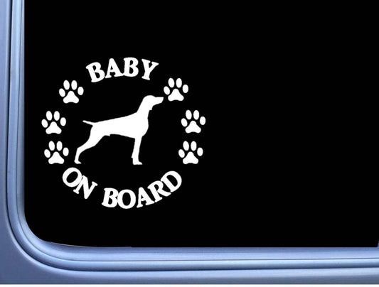 Baby on Board Weimaraner Dog Vinyl Decal – 6 Inch