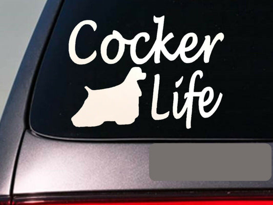 Cocker Life Vinyl Decal – 6 Inch