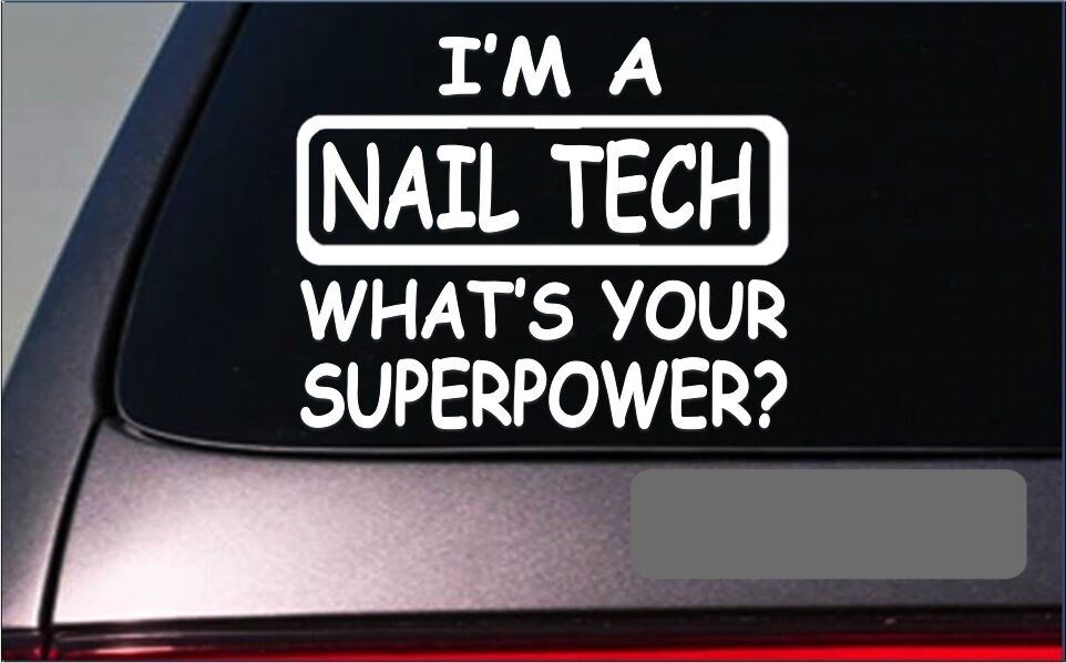 Nail Tech Superpower Vinyl Decal – 8 Inch