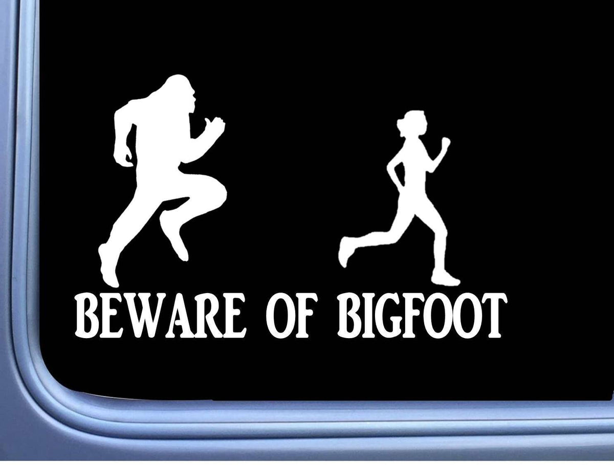 Beware of Bigfoot Vinyl Decal – 8 Inch