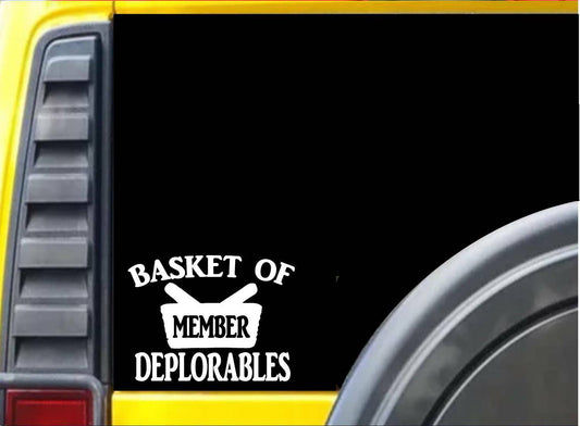 Member Basket of Deplorables 6X Vinyl Decal – 6 Inch