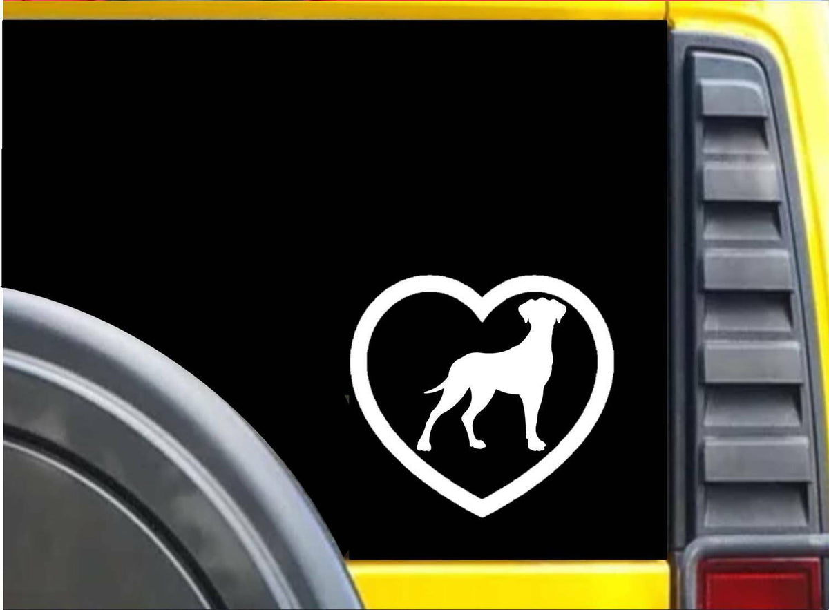 Great Dane Heart Vinyl Decal – 6 Inch
