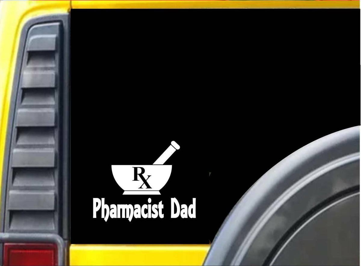 Mortar and Pestle Dad Pharmacist Vinyl Decal – 6 Inch