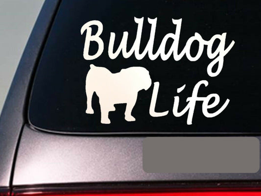 Bulldog Life Vinyl Decal – 6 Inch