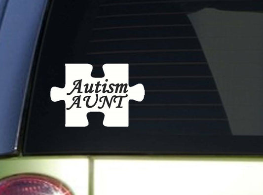 Autism Aunt Awareness Speaks Autistic Vinyl Decal – 6 Inch