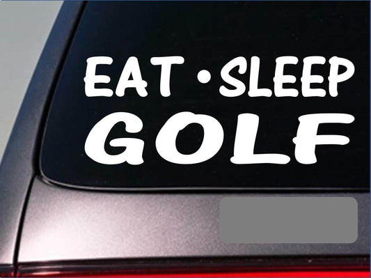Eat Sleep Golf Vinyl Decal – 8 Inch