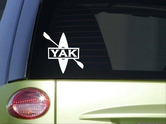 Yak Kayak Vinyl Decal – 8 Inch