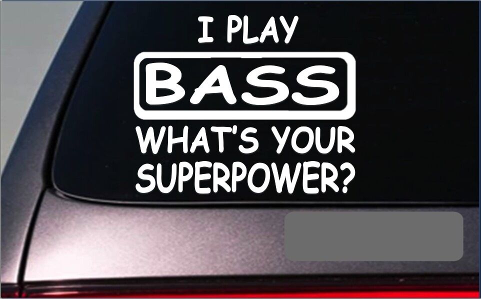 Bass Vinyl Decal – 8 Inch