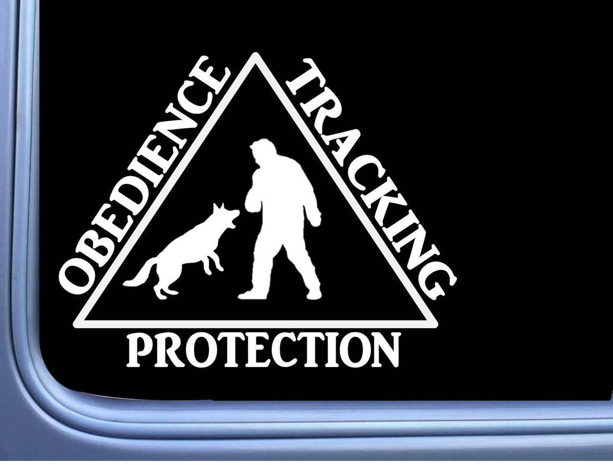 Schutzhund Tracking Obnedience Protection Vinyl Decal – 6 Inch