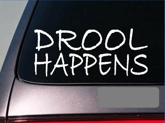 Drool Happens Dog Mastiff Bullmastiff Dogue De Bordeaux Boxer Bulldog Vinyl Decal