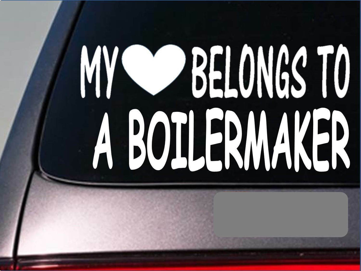 Boilermaker My Heart Belongs Vinyl Decal – 8 Inch