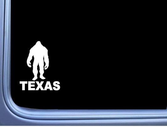 Bigfoot Texas State Vinyl Decal – 6 Inch