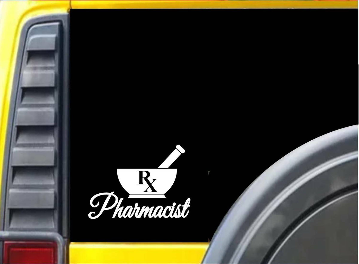 Mortar and Pestle Pharmacist Vinyl Decal – 6 Inch