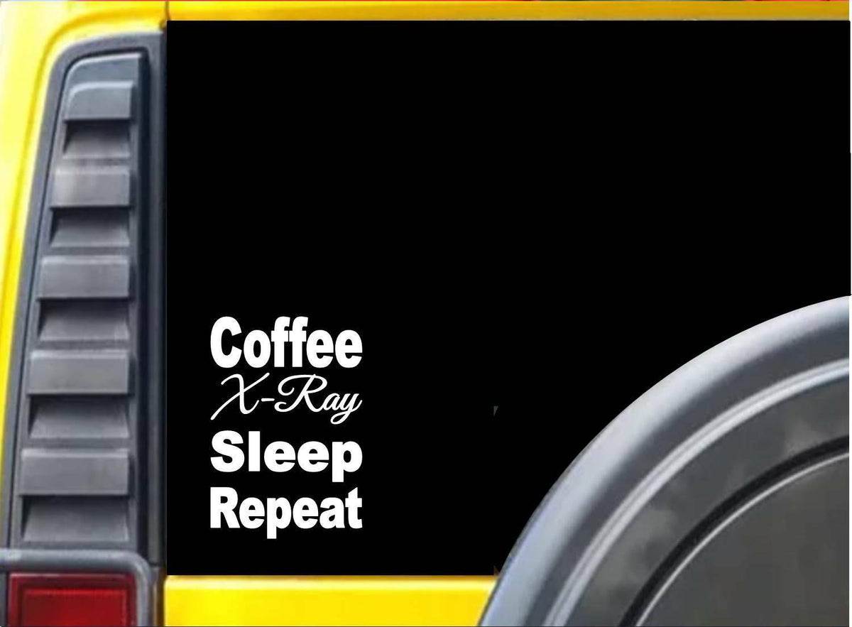 Coffee X-Ray Sleep Vinyl Decal – 8 Inch