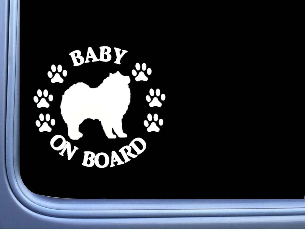Baby on Board Samoyed Vinyl Decal – 6 Inch