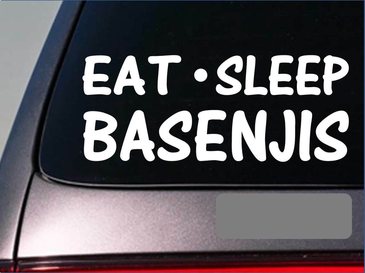 Eat Sleep Basenji Vinyl Decal – 8 Inch