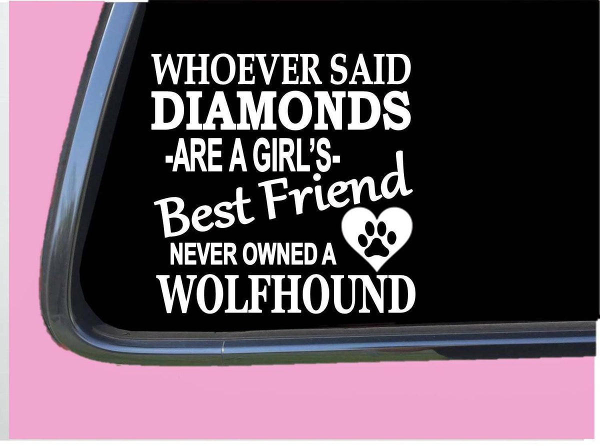 Irish Wolfhound Diamonds Vinyl Decal – 6 Inch
