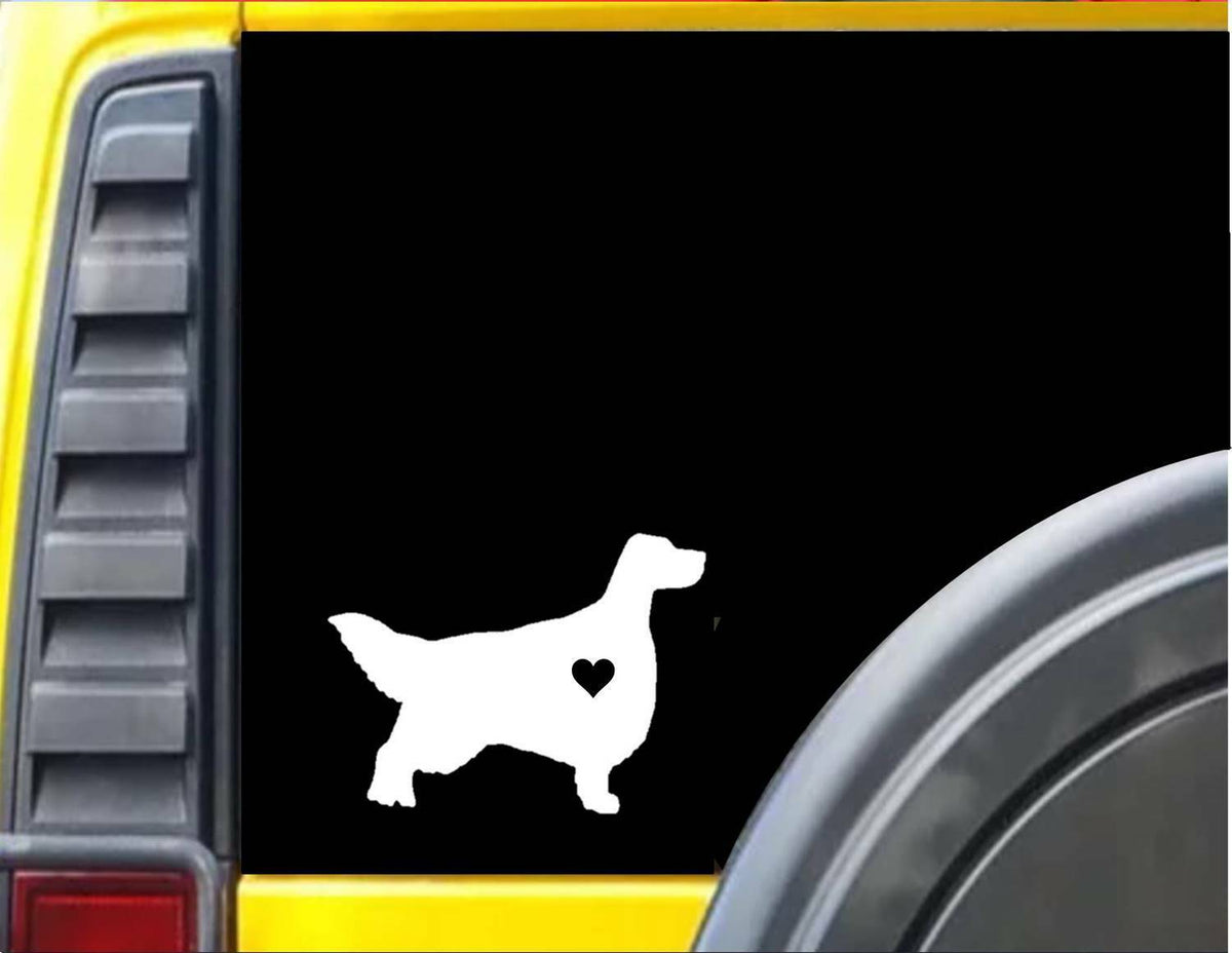 English Setter Little Heart Vinyl Decal – 6 Inch