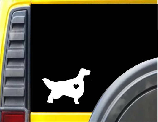 English Setter Little Heart Vinyl Decal – 6 Inch