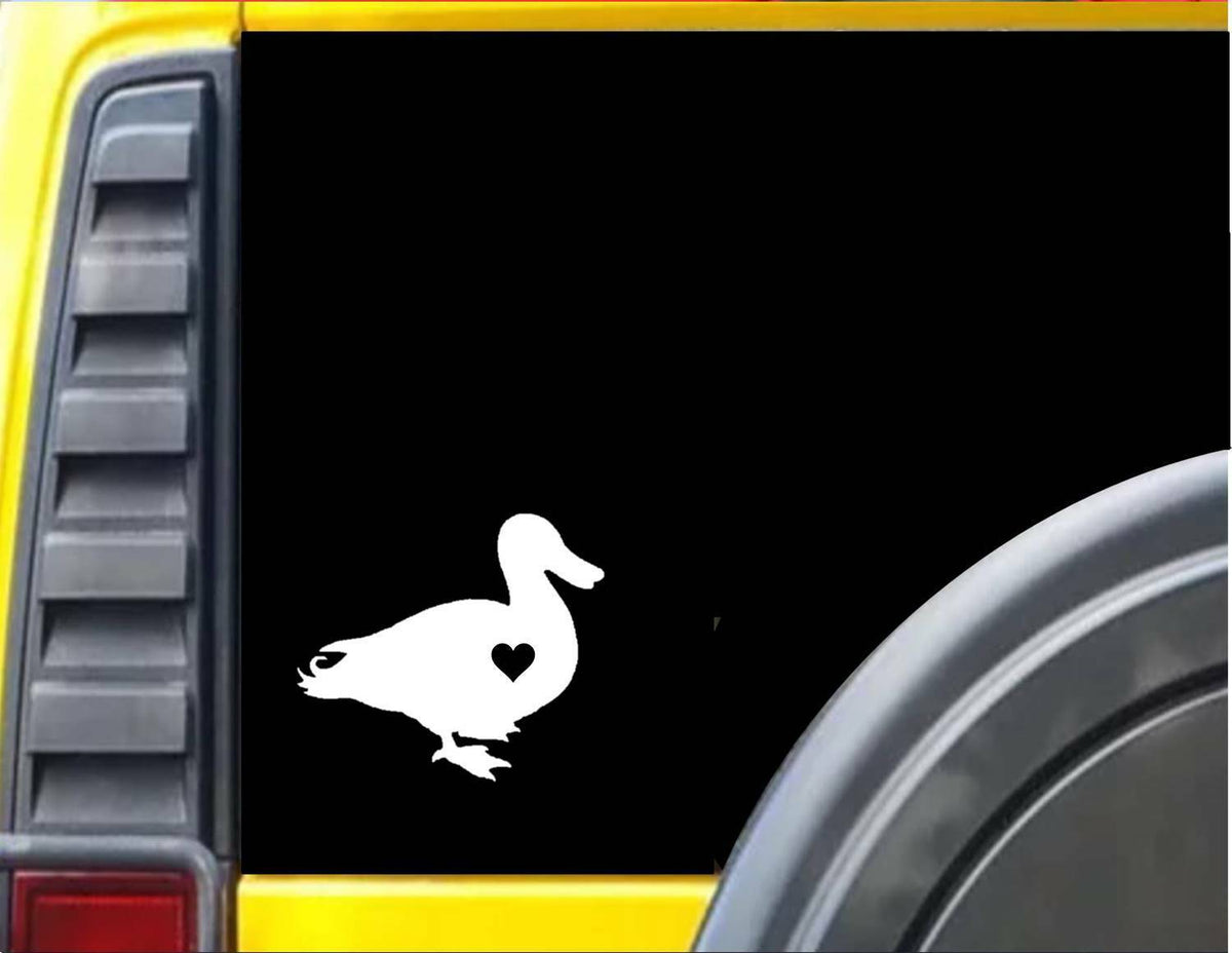 Duck Little Heart Vinyl Decal