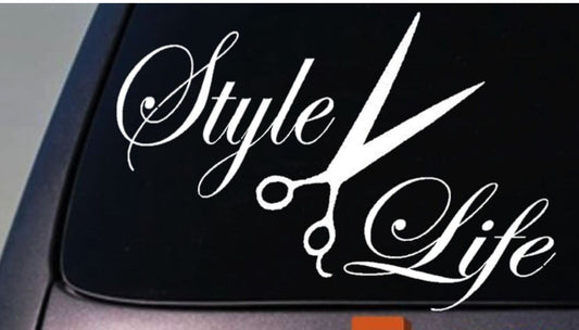 Hairstylist Life Style Vinyl Decal