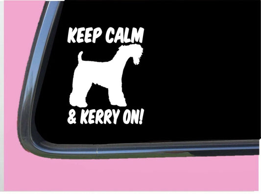 Keep Calm Kerry Blue Terrier Vinyl Decal – 6 Inch