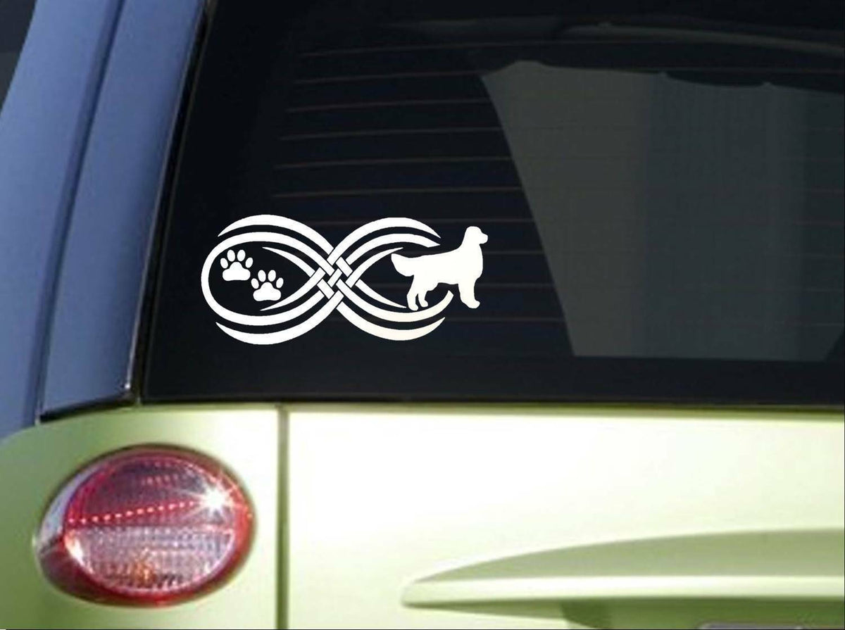 Tribal Golden Retriever Infinity Vinyl Decal – 8.5 Inch