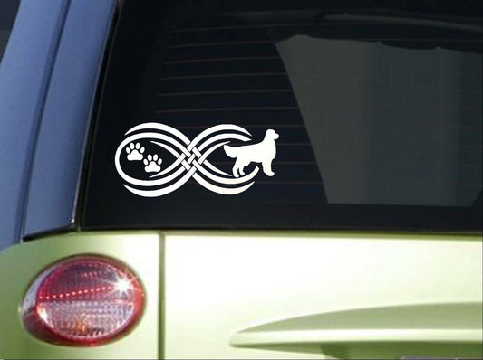 Tribal Golden Retriever Infinity Vinyl Decal – 8.5 Inch