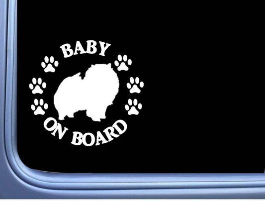 Baby on Board Pomeranian Vinyl Decal – 6 Inch