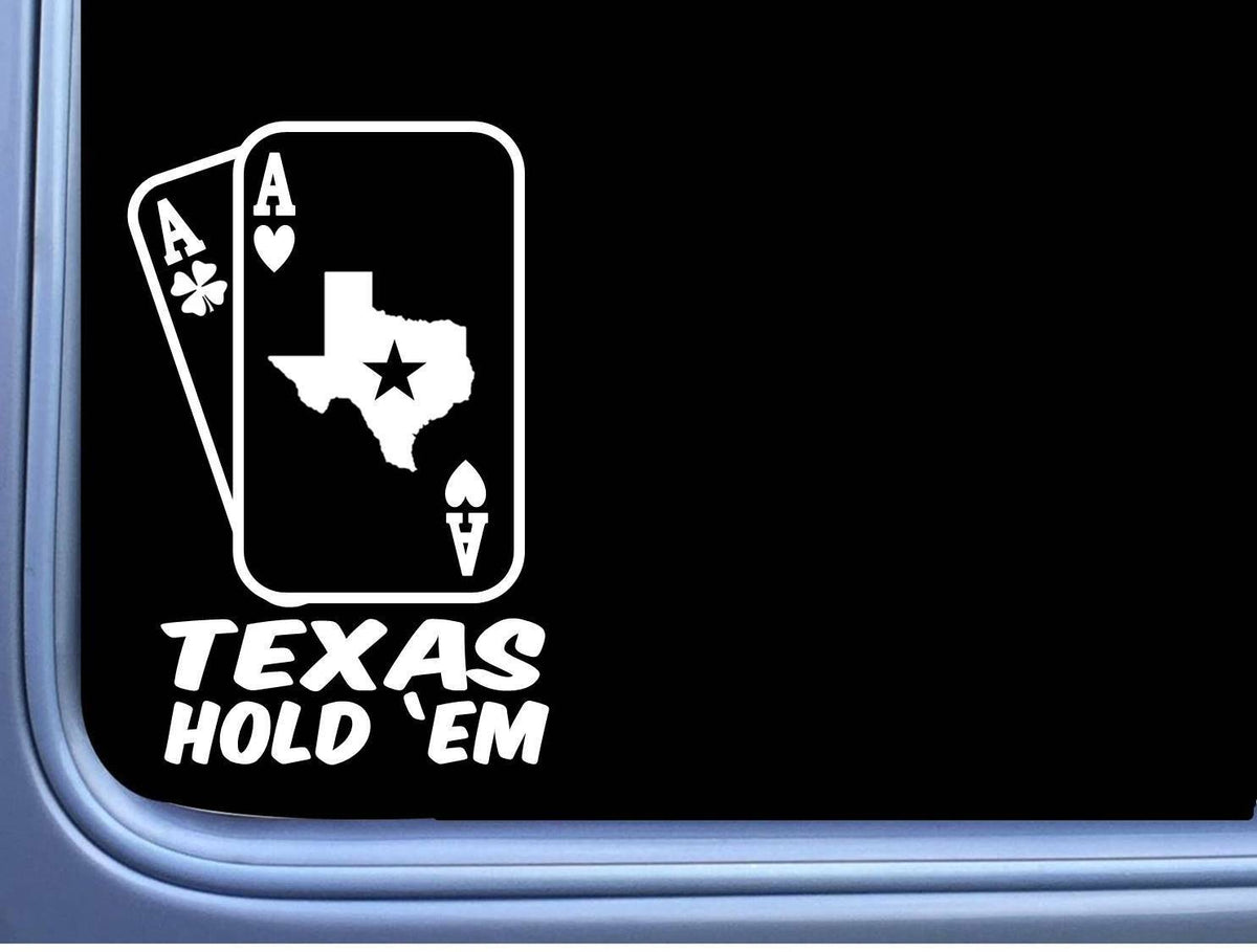Texas Hold Em Cards Vinyl Decal – 6 Inch