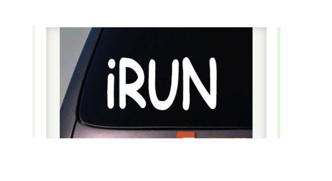 I Run Vinyl Decal – 8 Inch
